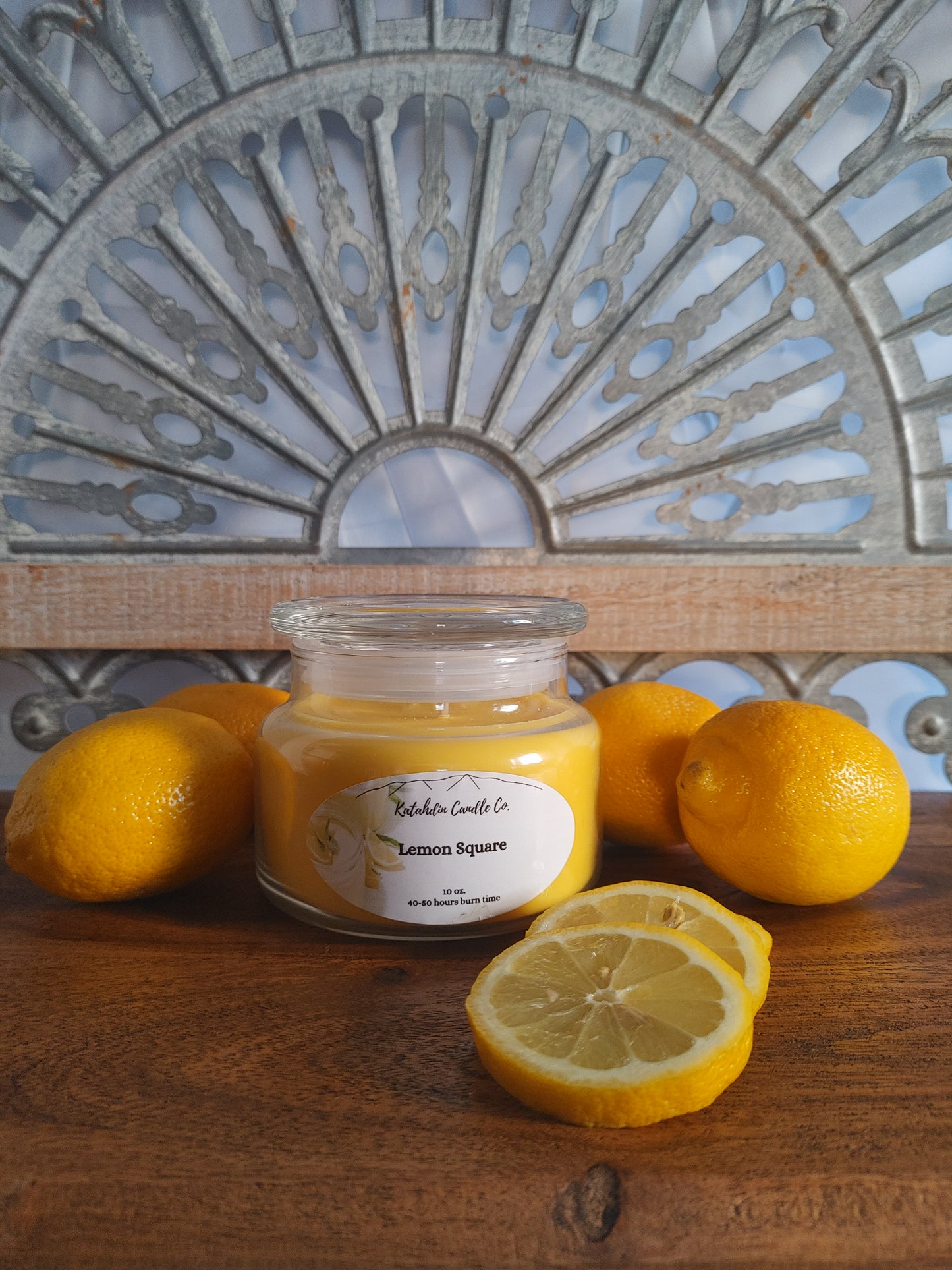 Lemon Square 10 oz. double wick soy candle