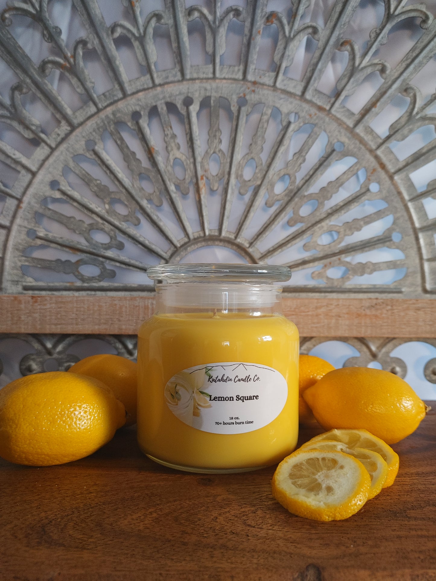 Lemon Square 18 oz. single wick soy candle