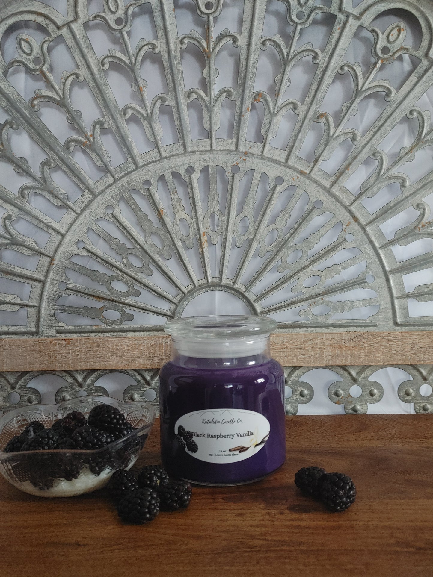 Black Raspberry Vanilla 18 oz. single wick soy candle