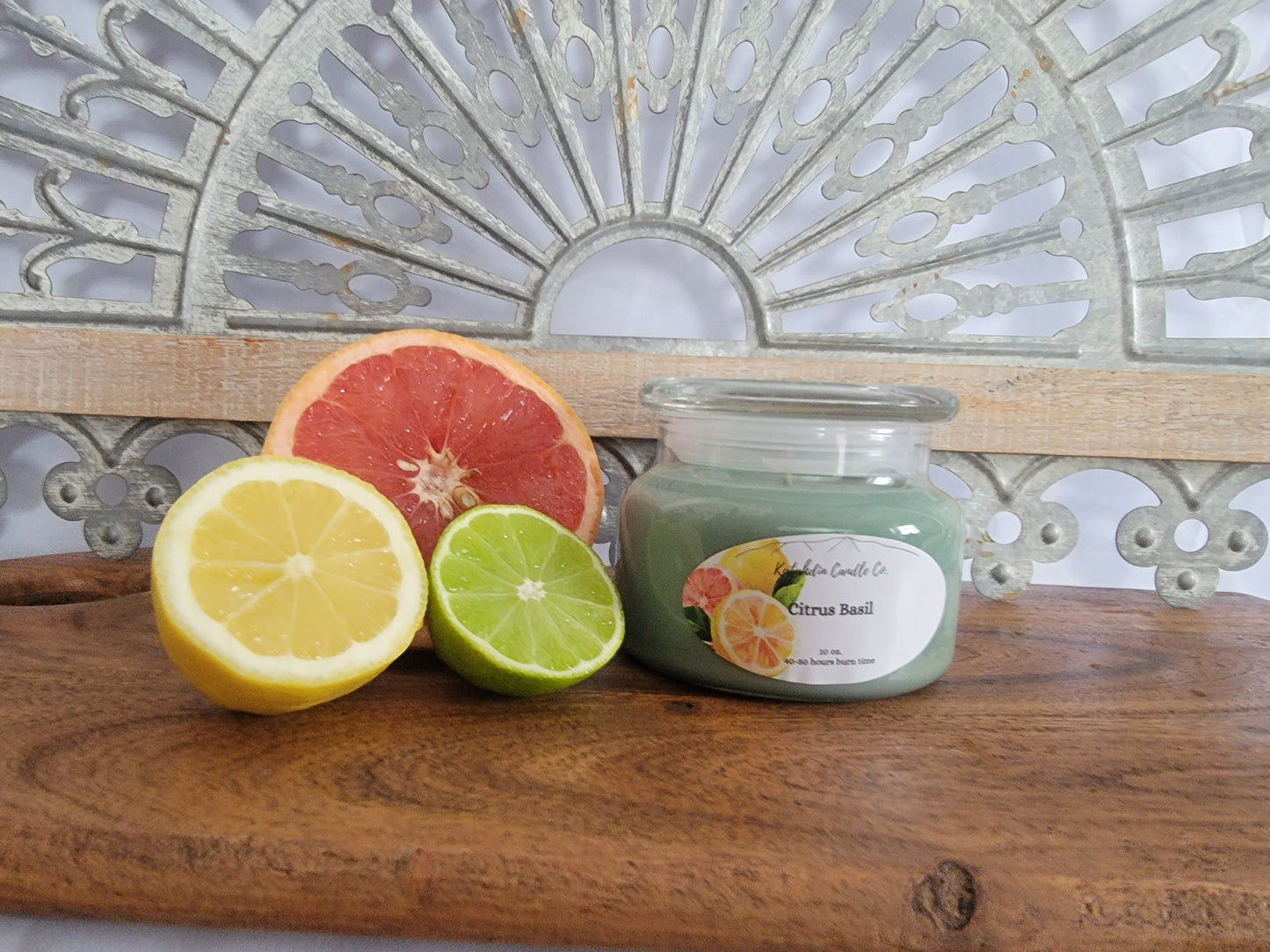 Citrus Basil 10 oz. double wick soy candle