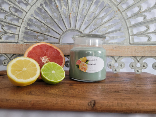 Citrus Basil 18 oz. single wick soy candle