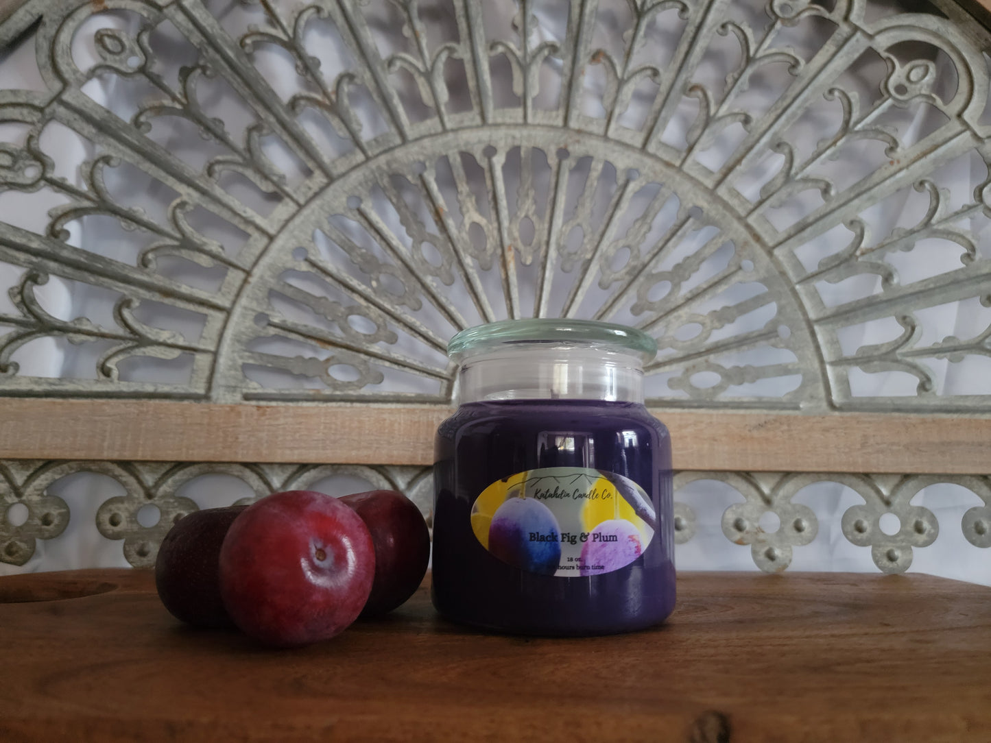 Black Fig & Plum 18 oz. single wick soy candle