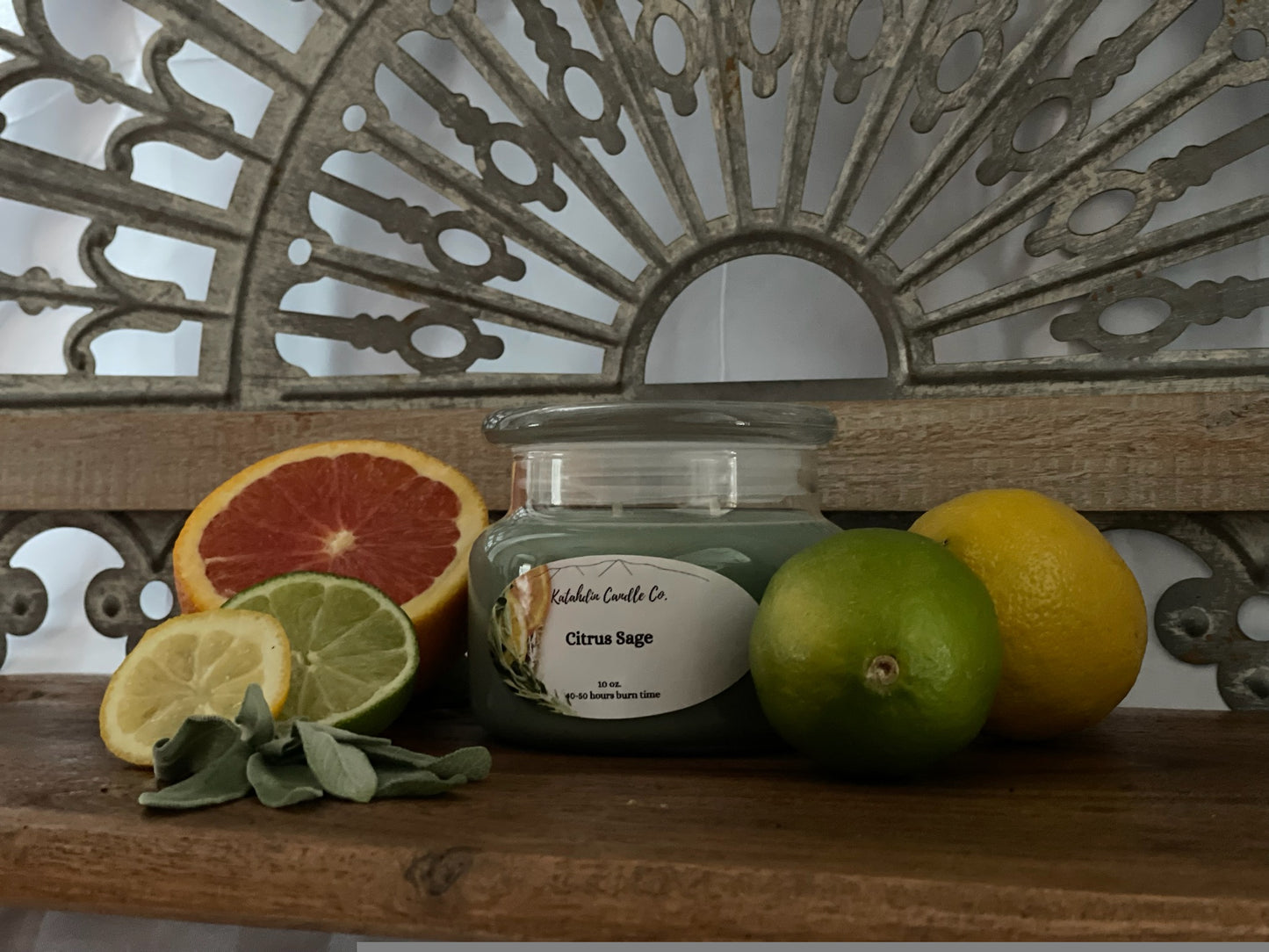 Citrus Sage 10 oz. double wick soy candle